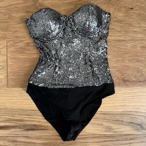 Sequin House of Harlow 1960 X Revolve Teri Bodysuit